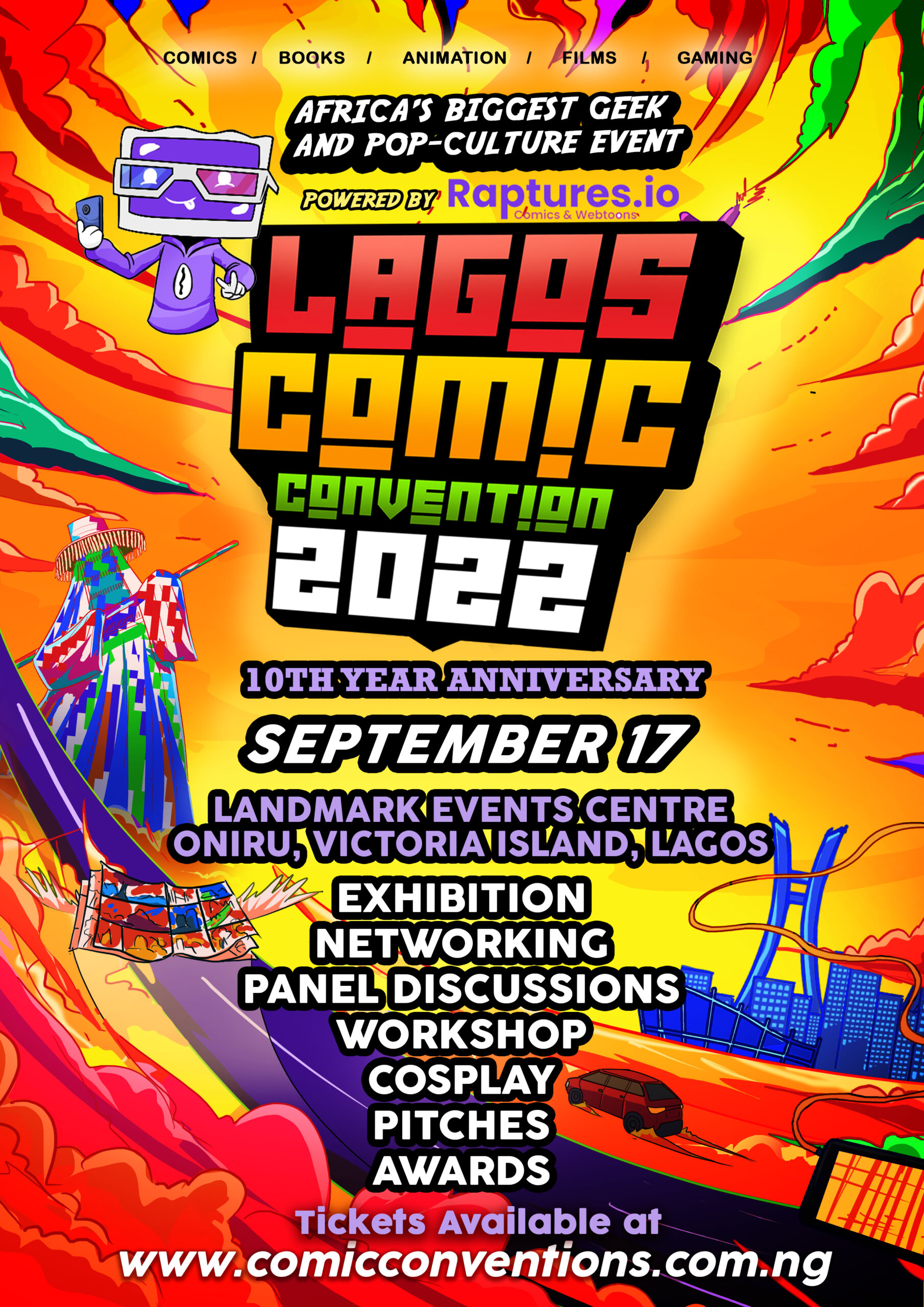 lcc RAPTURE offical poster NEW scaled - Africa's First and Largest Geek Carnival Blows Up For It's 10th Edition
