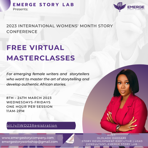 Emerge   Free Masterclass - Emerge Story Lab Returns for its Annual International Women’s Month Story Development Conference
