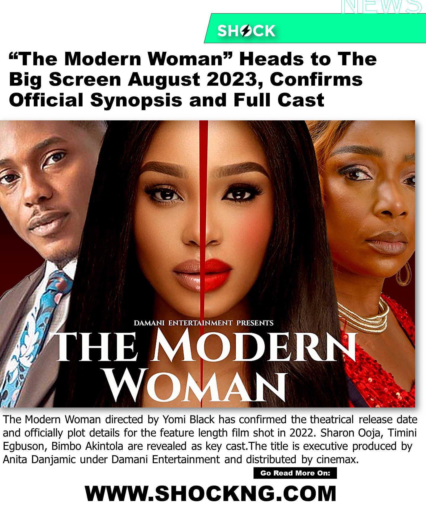 TMW - The Modern Woman Heads to The Big Screen August 2023, Confirms Official Synopsis and Full Cast