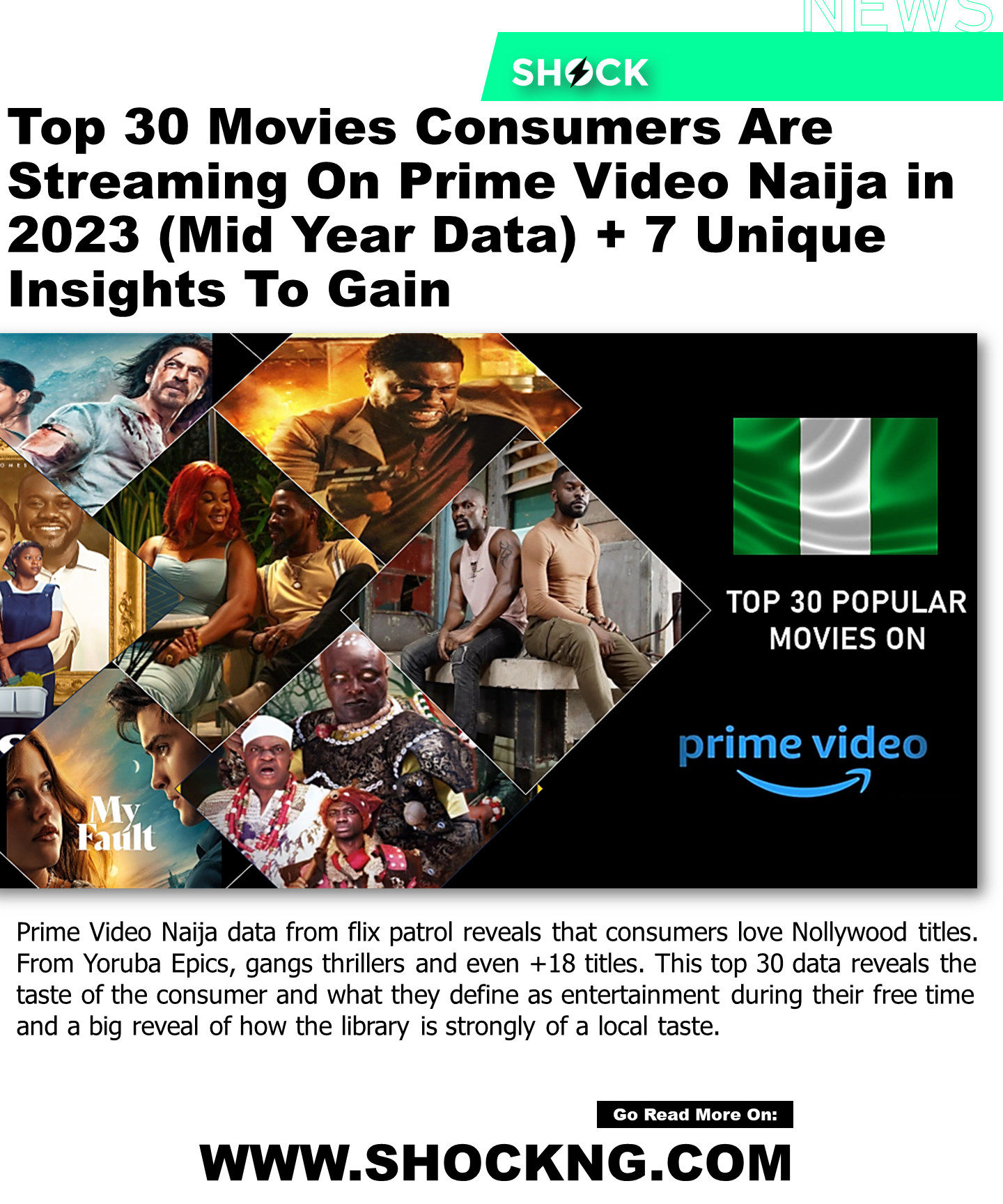 prime video naija movies to watch - Top 30 Movies Consumers Are Streaming On Prime Video Naija in 2023 (Mid Year Data)