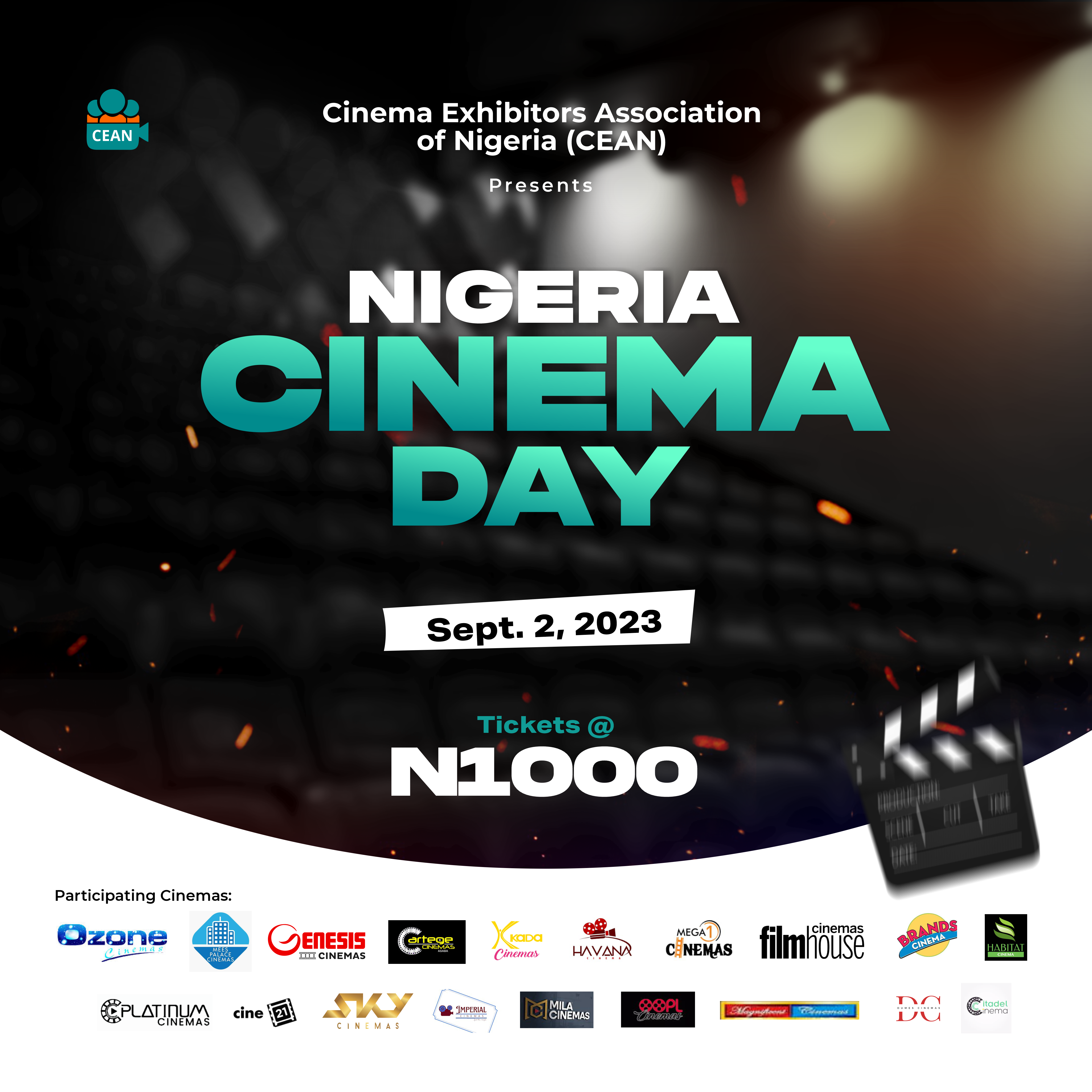 Cinema Day 0 - First Ever Nigerian Cinema Day Kicks Off September 2nd, All Movie Tickets Prices Crashed To N1000!