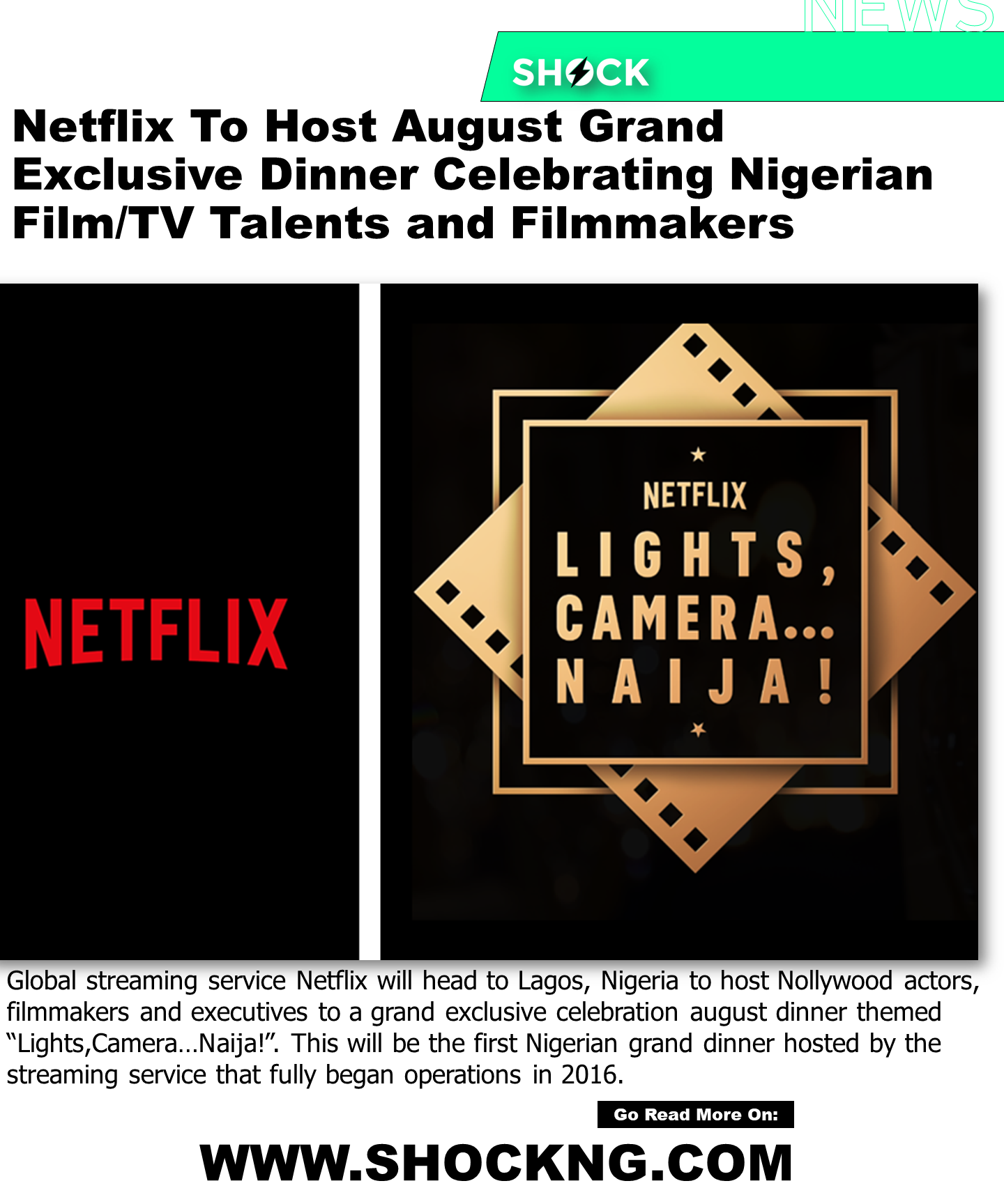 Netflix dinner - Netflix To Host August Grand Exclusive Dinner Celebrating Nigerian Film/TV Talents and Filmmakers