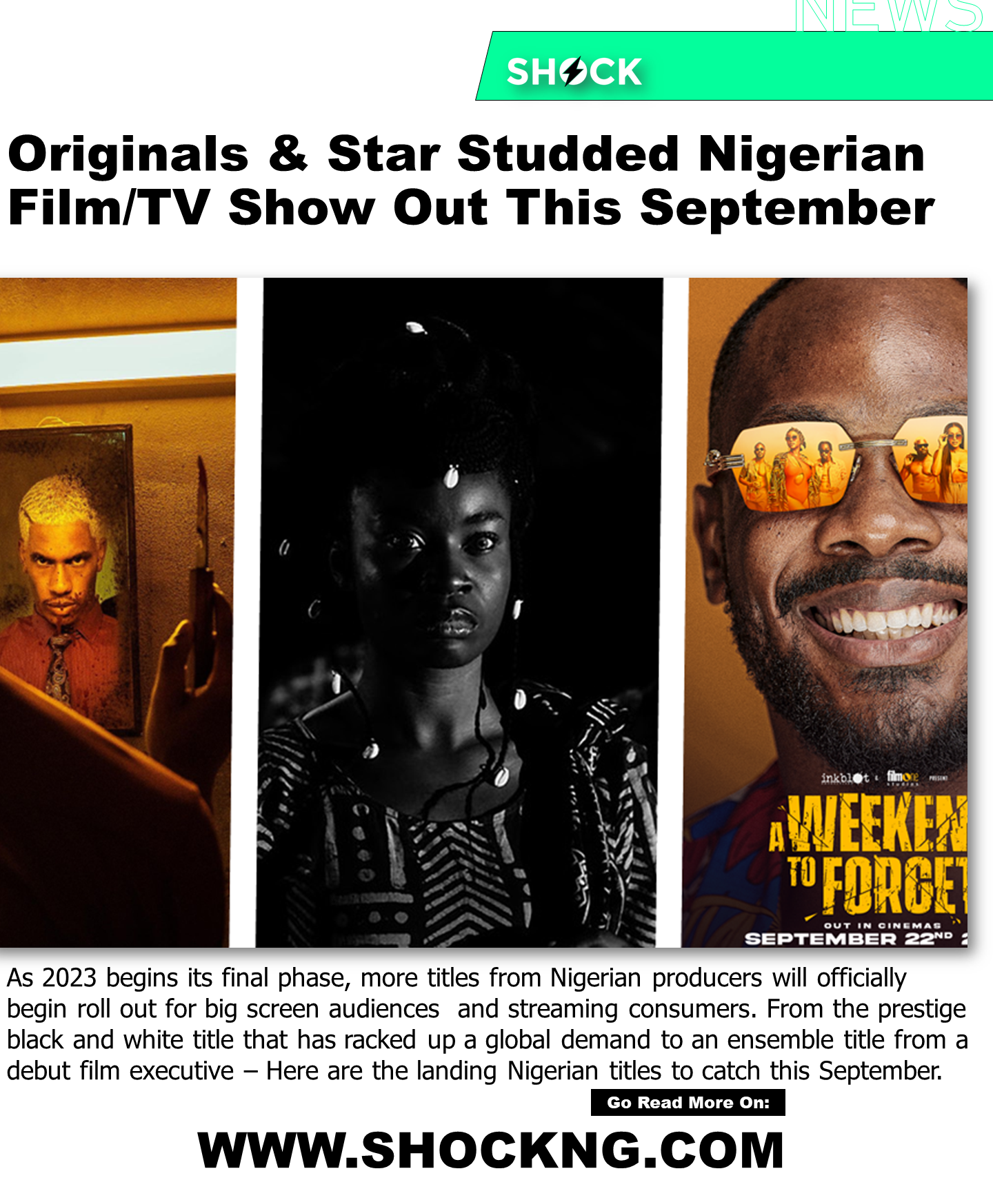 Nigerian september line up - Originals & Star Studded Nigerian Film/TV Shows Out This September