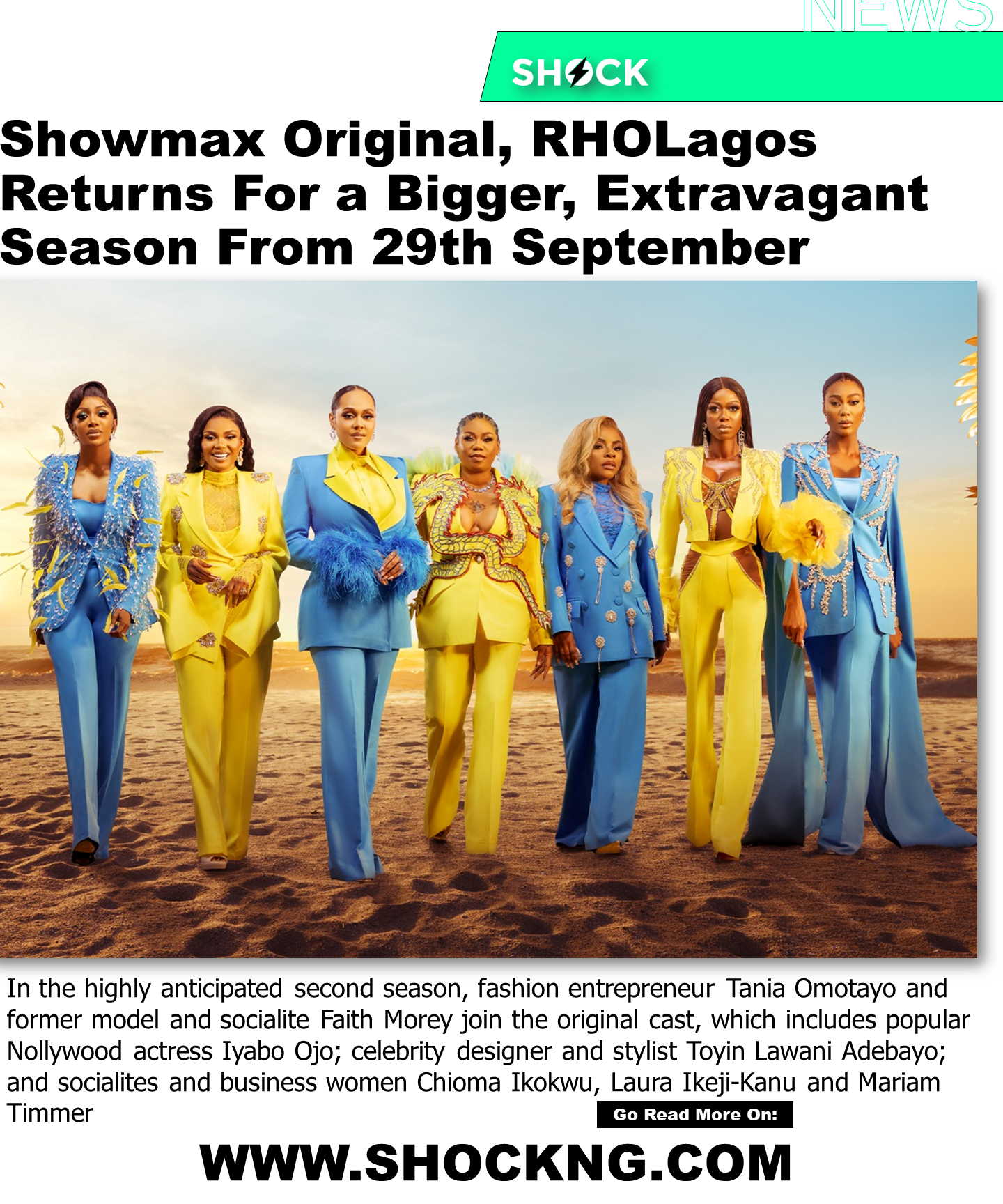 Real house wives of lagos season 2 - Showmax Original, RHOLagos Returns For a Bigger, Extravagant Season From 29th September