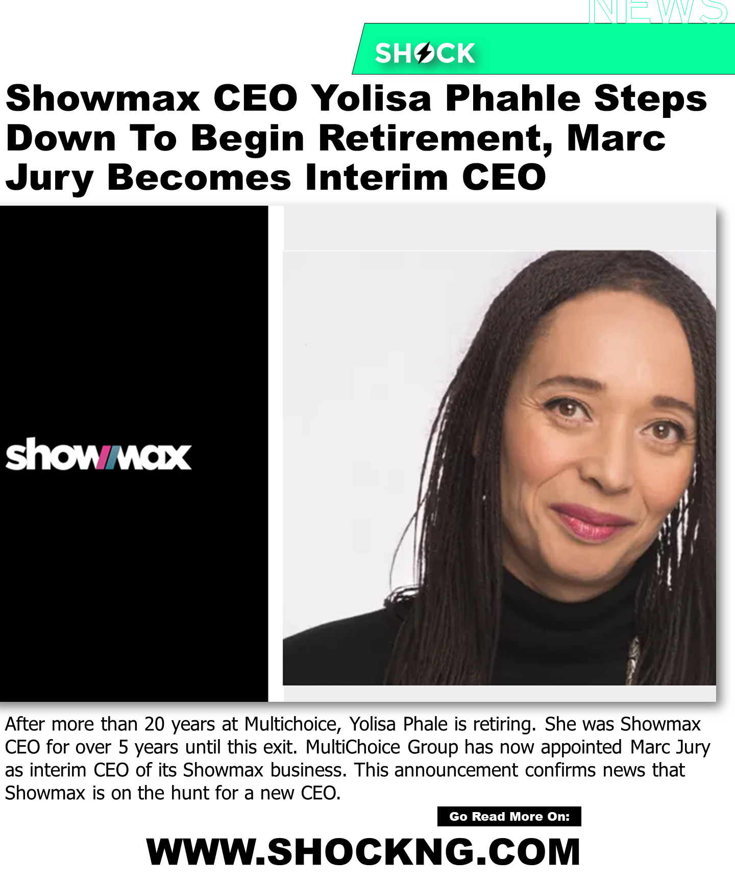 showmax ceo retires - Showmax CEO Yolisa Phahle Steps Down To Begin Retirement