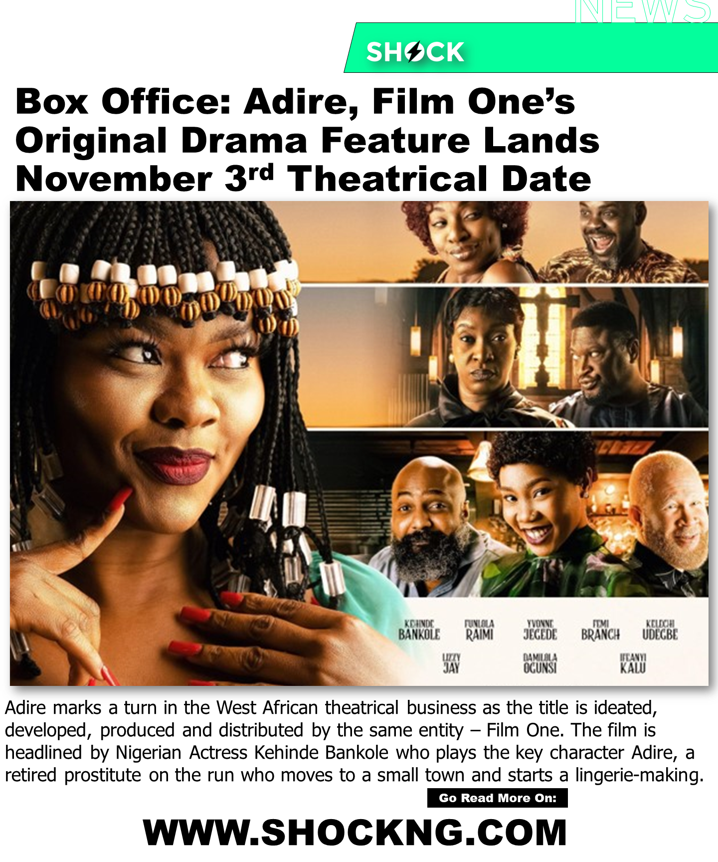 ADIRE movie 2023 - Adire, Film One’s Original Drama Feature Lands November 3rd Theatrical Date