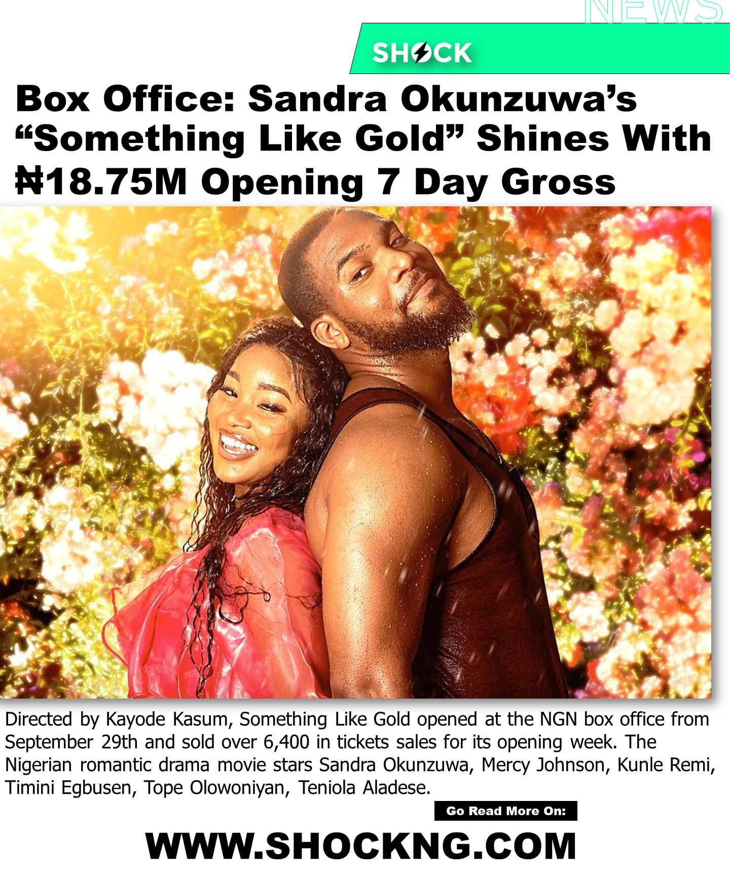 SLG box office 1 - Sandra Okunzuwa’s “Something Like Gold” Shines With ₦18.75M Opening 7 Day Gross